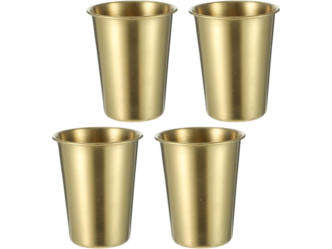 Conjunto De 4 Copos Térmicos De Aço Inoxidável, Multiuso, Inquebráveis.