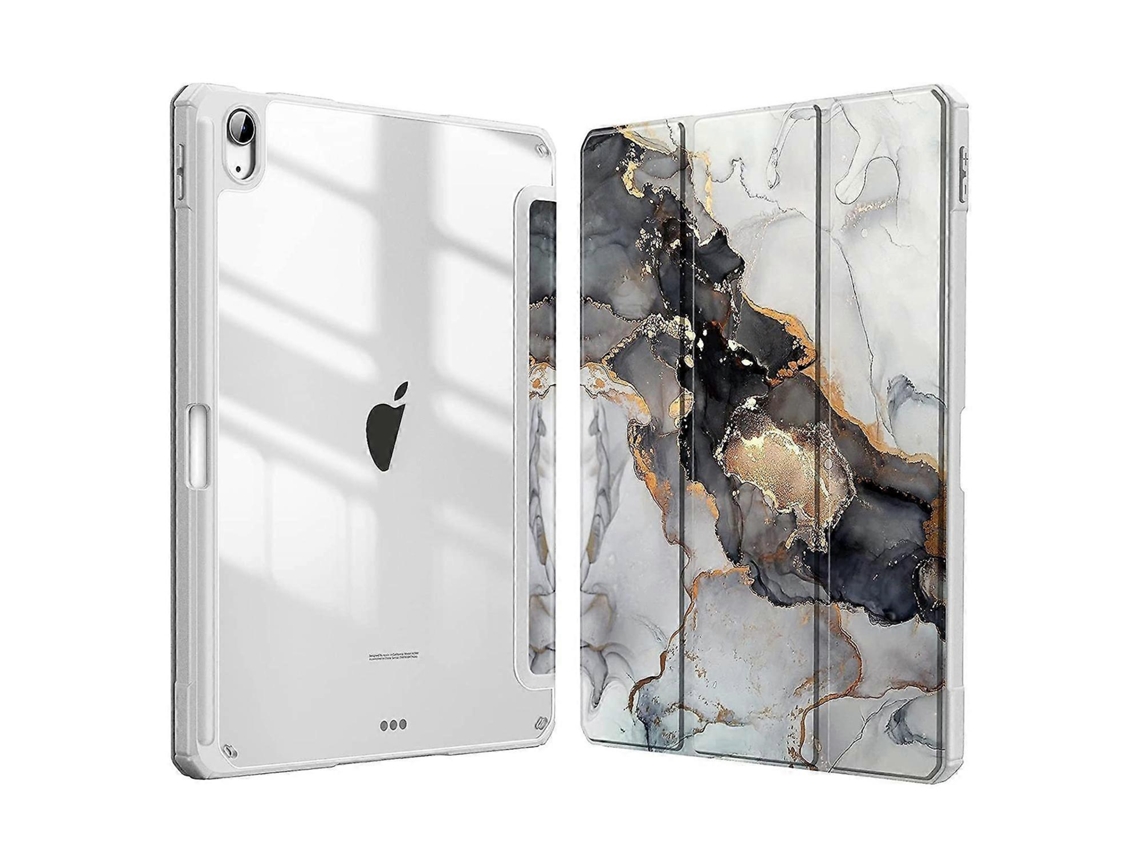 Capa de couro para tablet inteligente com padrão de mármore Webake e compartimento para caneta