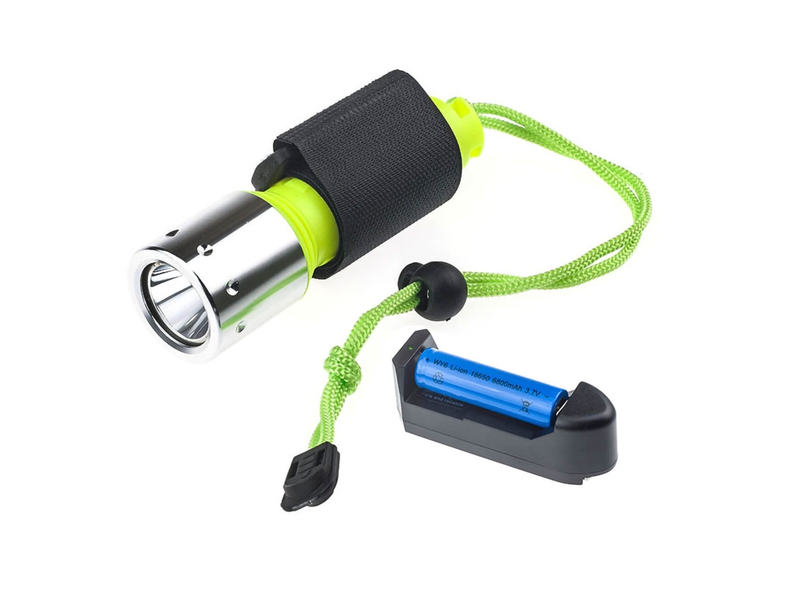 Lanterna Subaquática LED de Liga de Alumínio com Magnetron para Mergulho e Atividades ao Ar Livre S/MARCA