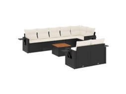Garden Sofa Set, Garden Sofa Sets Vidaxl Preto Rattan / Vime (n/a)