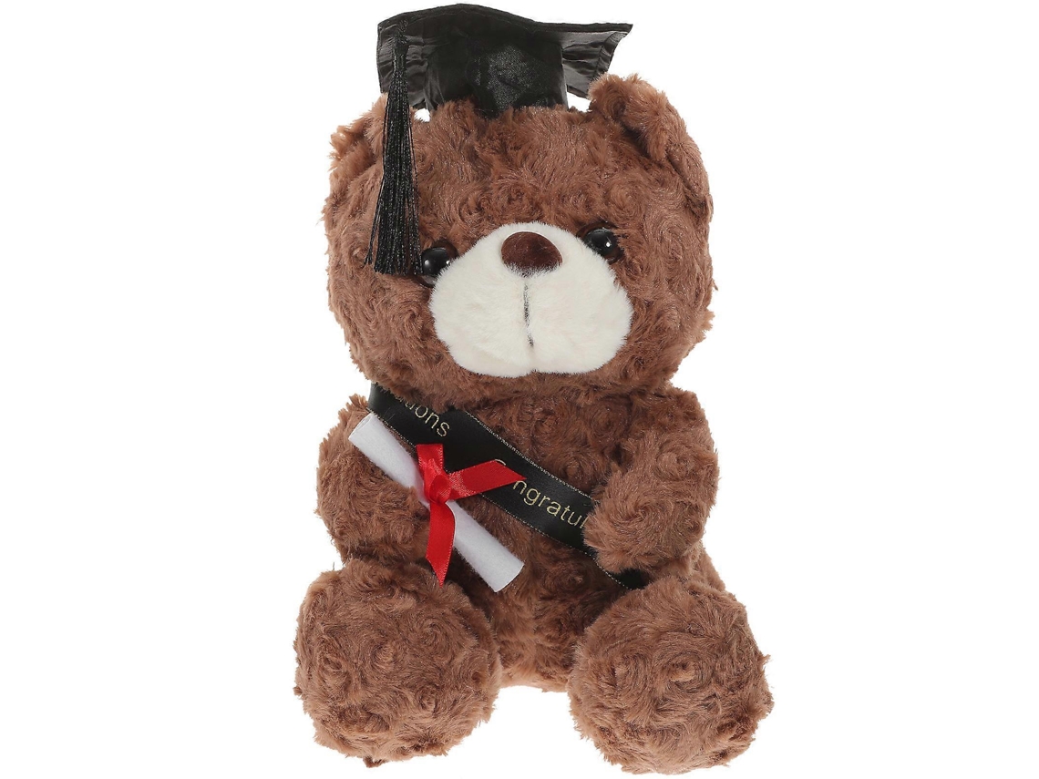 Urso De Formatura Marrom, Com Capelo E Diploma, Presente