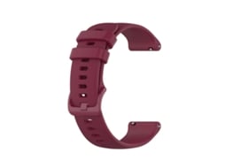 Bracelete Para Samsung Galaxy Watch Active 2 (40mm/44mm) - Silicone Com Padrão Xadrez (20mm) - Red Wine Red