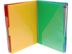 Prancheta Portátil Com Bloco De Notas Espiral, Tamanho Fólio, Material Em Pvc E Papel, Pasta Escritório E Estudo