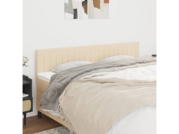Vidaxl Cabeceiras Creme 160x5x78/88 Cm Tecido