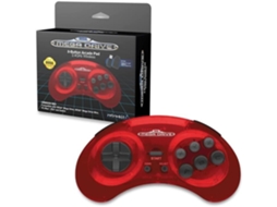Gamepad Retrobit Sega Mega Drive Wireless 2.4ghz 8 Botões Vermelho Crimson Red