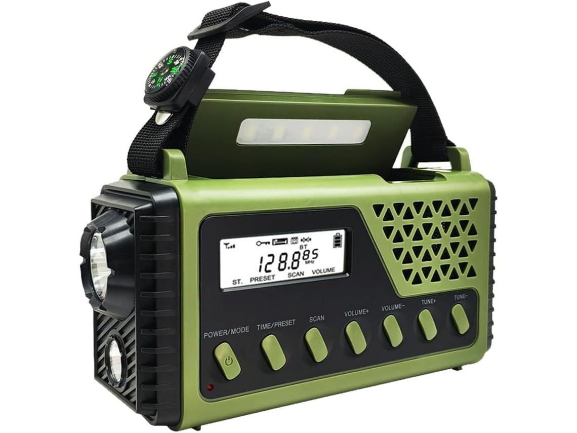 Rádio Solar Soler Com Manivela, Lanterna De Emergência Portátil, Função