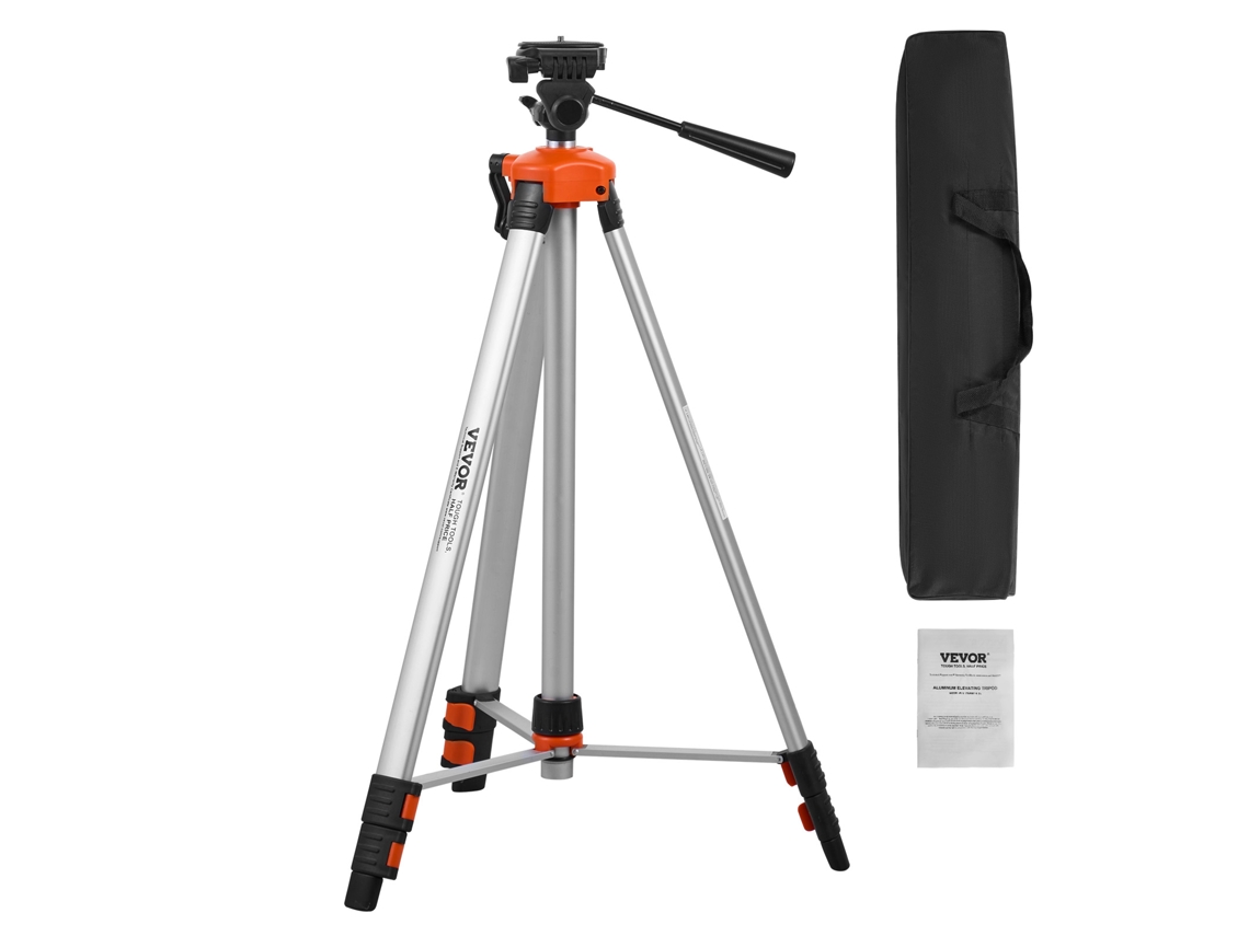 Tripé de Nível a Laser ¼ x 20 Rosca 27-36-68 cm Ajuste de Altura VEVOR