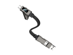 Cabo Carregador Portátil 4 Em 1 Para Chaveiro, Curto De 65 W