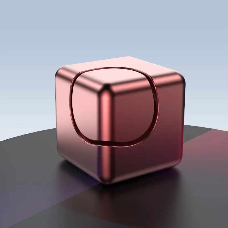 (dourado) Cubo Antiestresse Com Giroscópio De Metal Para Aliviar A Ansiedade.