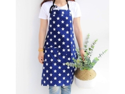 2026-delantal De Algodão Linjou Para Mulher Com Bolsos Ajustáveis Para Cozinha, Assar E Limpeza Doméstica (b) Azul