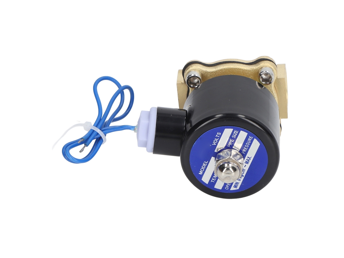 Válvula Solenoide 2w Cerrada Normalmente Latón 1/2" Para Agua, Gas, Aceite Dc12v