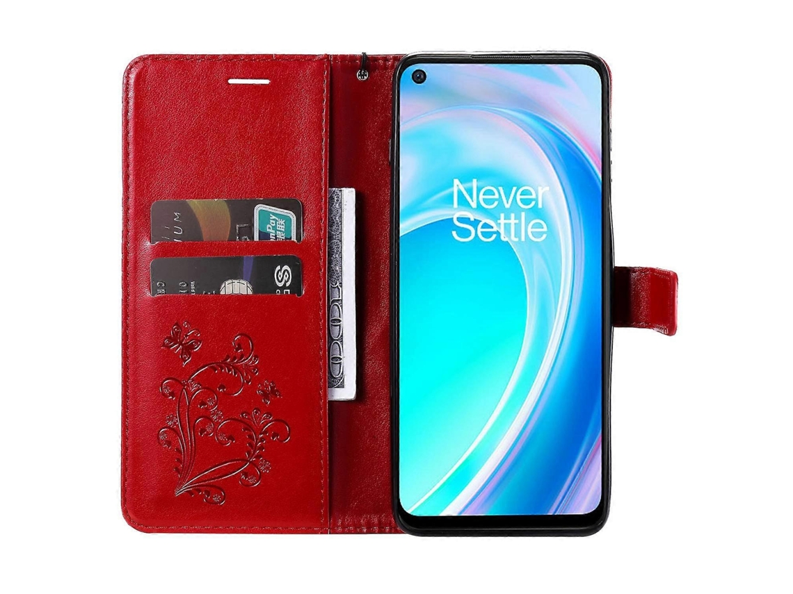 Capa De Celular De Couro De Cor Sólida Com Suporte E Alça Para Oneplus Nord Ce 2 Lite 5g