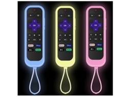 Pacote com 3 Capas Protetoras para Controle Roku AQUAFORGE