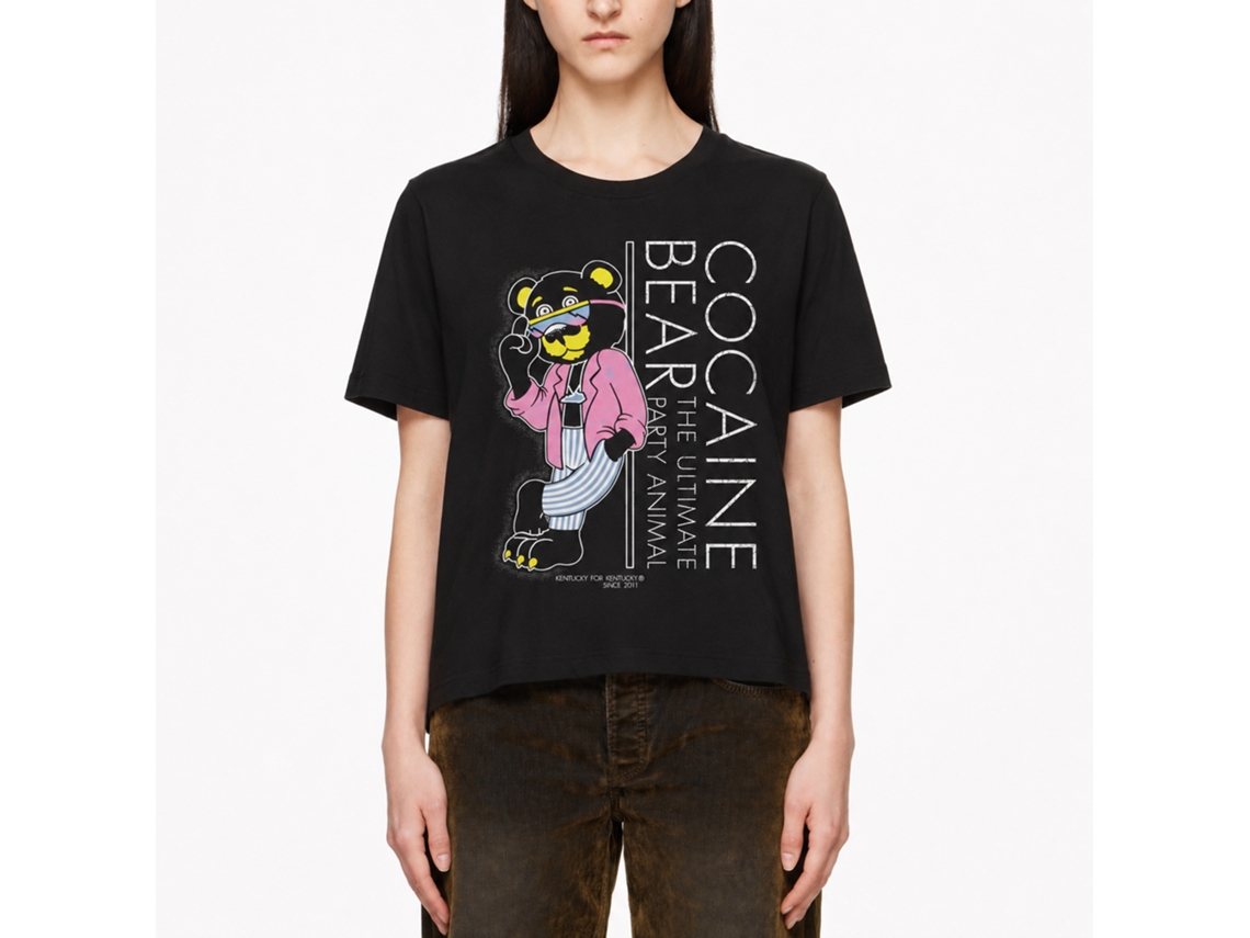 Rockinstone Cocaine Bear Lean Black Adult T-shirt Size:l
