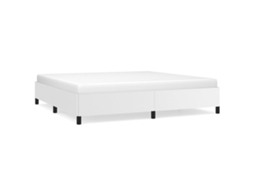 Bed Frame, Bed Frames Vidaxl Branco Couro Artificial (200 X 200 Cm)
