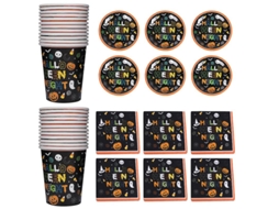 1 Conjunto de Copos de Papel de Halloween para Decorações de Halloween ALLINLESS