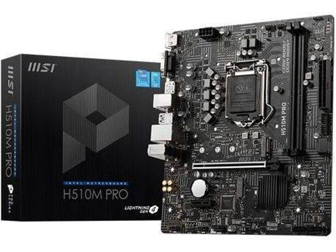 Motherboard MSI H510M Pro (Socket LGA 1200 - Intel H510 - Micro ATX)
