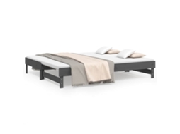 Sofá cama de Puxar 2x Cm Pinho Maciço Cinza MAISON EXCLUSIVE (80x200)