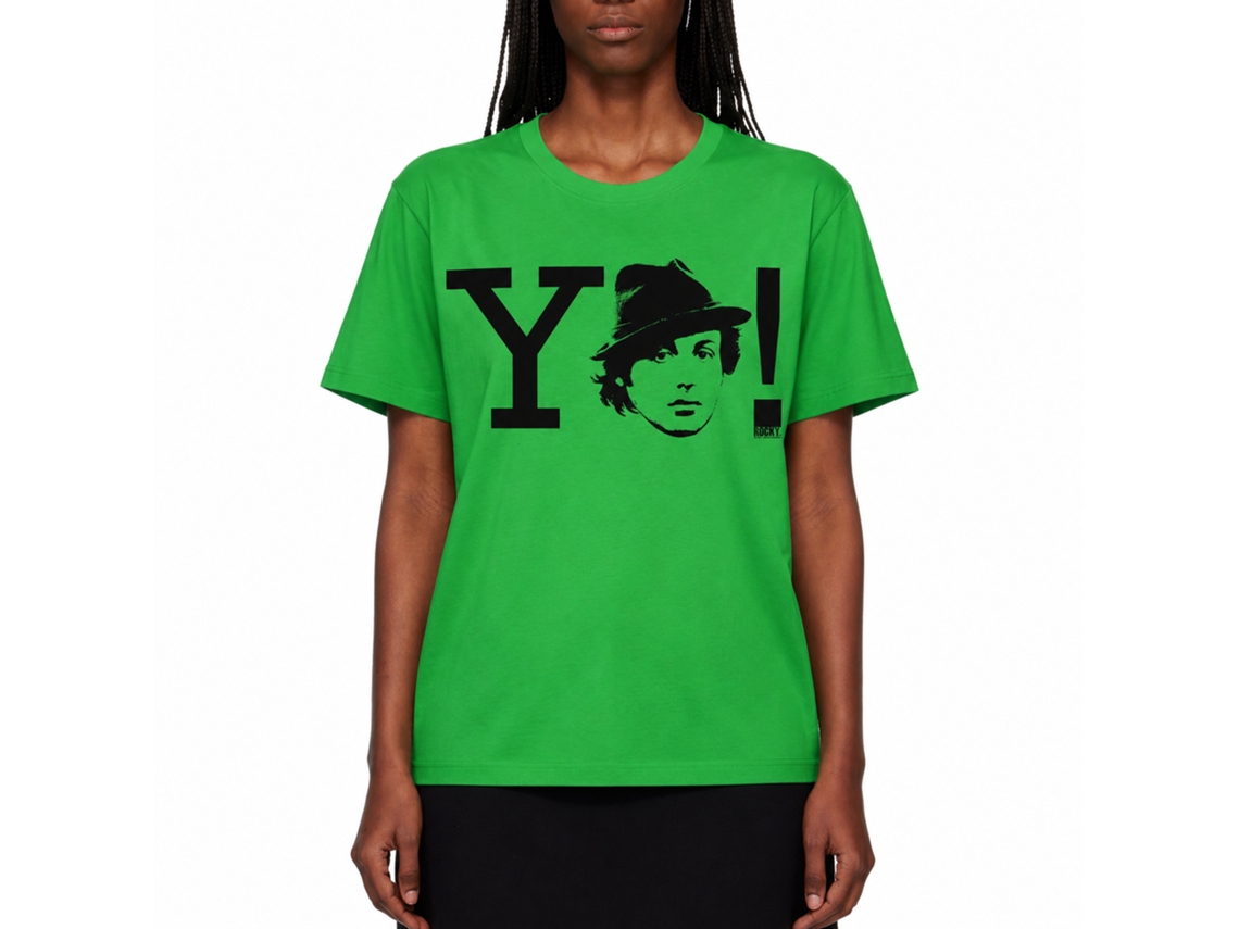 Rockinstone Rocky Movie Yo Solid Kelly Adult T-shirt Size:s