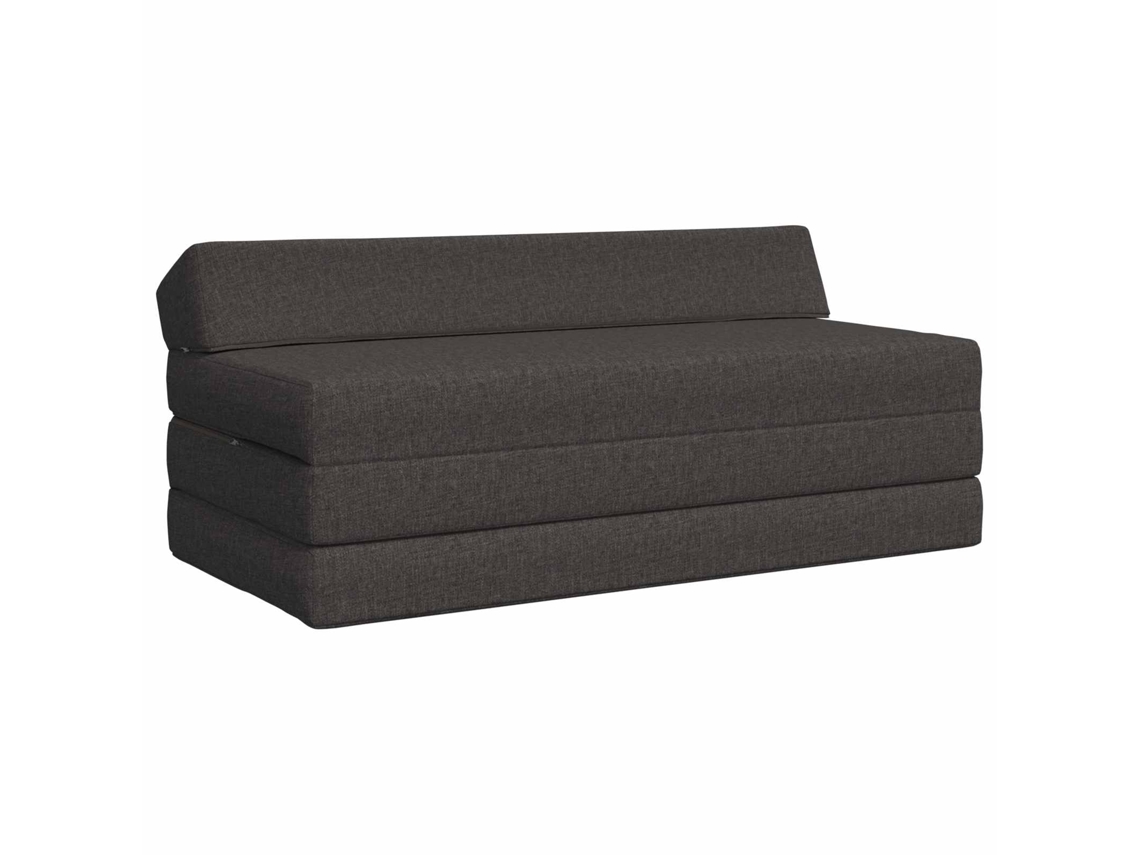 Vidaxl Sofá Cama Dobrável Cinzento-escuro 120 X 60 X 49 Cm Tecido