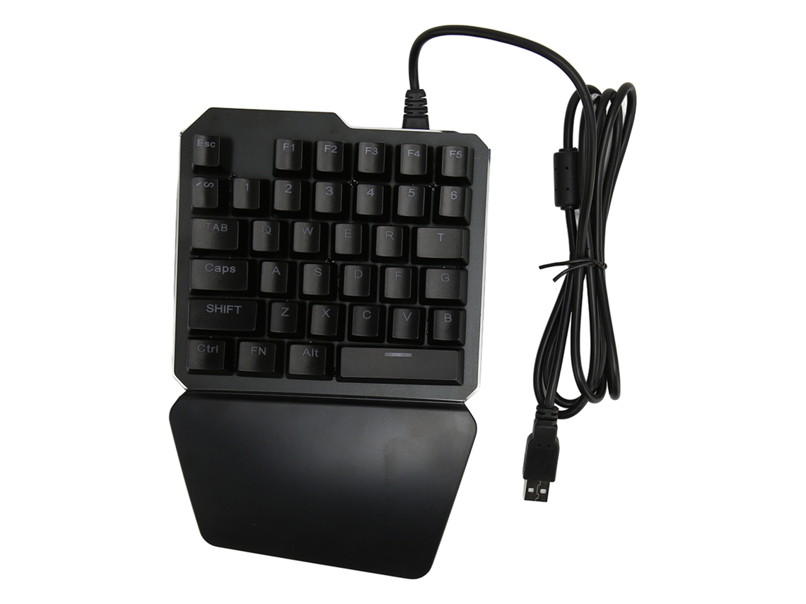 Lurelia Teclado Usb, Com Fio, 35 Teclas, Ergonómico, Mecânico, Rgb, Gaming, Compacto