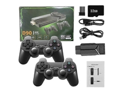 Console De Videogame Retrô 4k Com Saída Hd, Pacote Com 1/2 Unidade, Sistema Linux Retroarchi, Controles Sem Fio 2.4g, 3d Para Ps1 E Tv. Ly Ebike