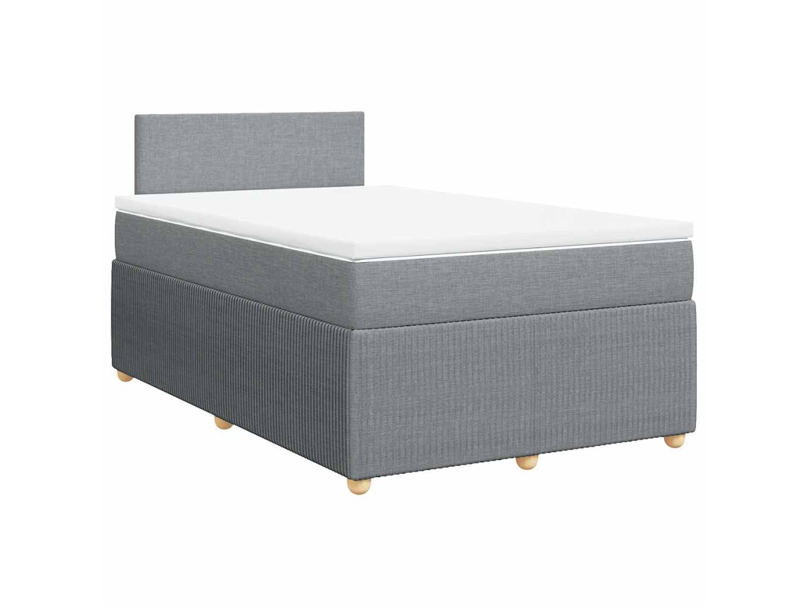Box Spring Bed, Box Spring Beds Vidaxl Cinzeto Tecido (120 X 200 Cm)