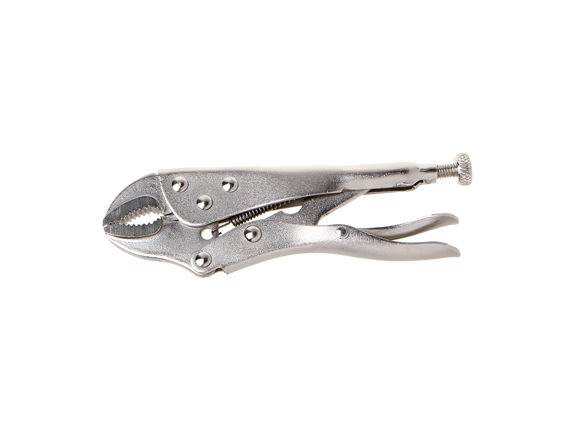 Alicate de Pressão de 5 Polegadas com Boca Retificada e Mandíbula Reta para Fixação de Parafusos. AQUAFORGE