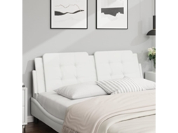 Vidaxl Almofadão De Cabeceira Zadar 152 Cm Couro Artificial Branco