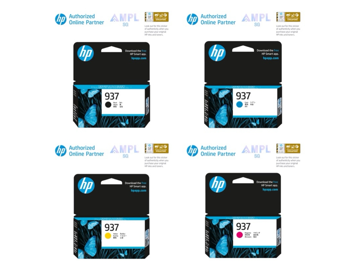 Hp 937 | 937e937 Combo Bcmyhp 937 Hp 937e | Preto, Ciano, Magenta, Amarelo | Hp 9120e 9130e 9720e 9730e | 937 937e