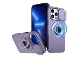 Capa Zruxe Compativel Com Iphone 13 Pro Max (camshield - Magsafe - Ring Holder - Armor - Roxo)