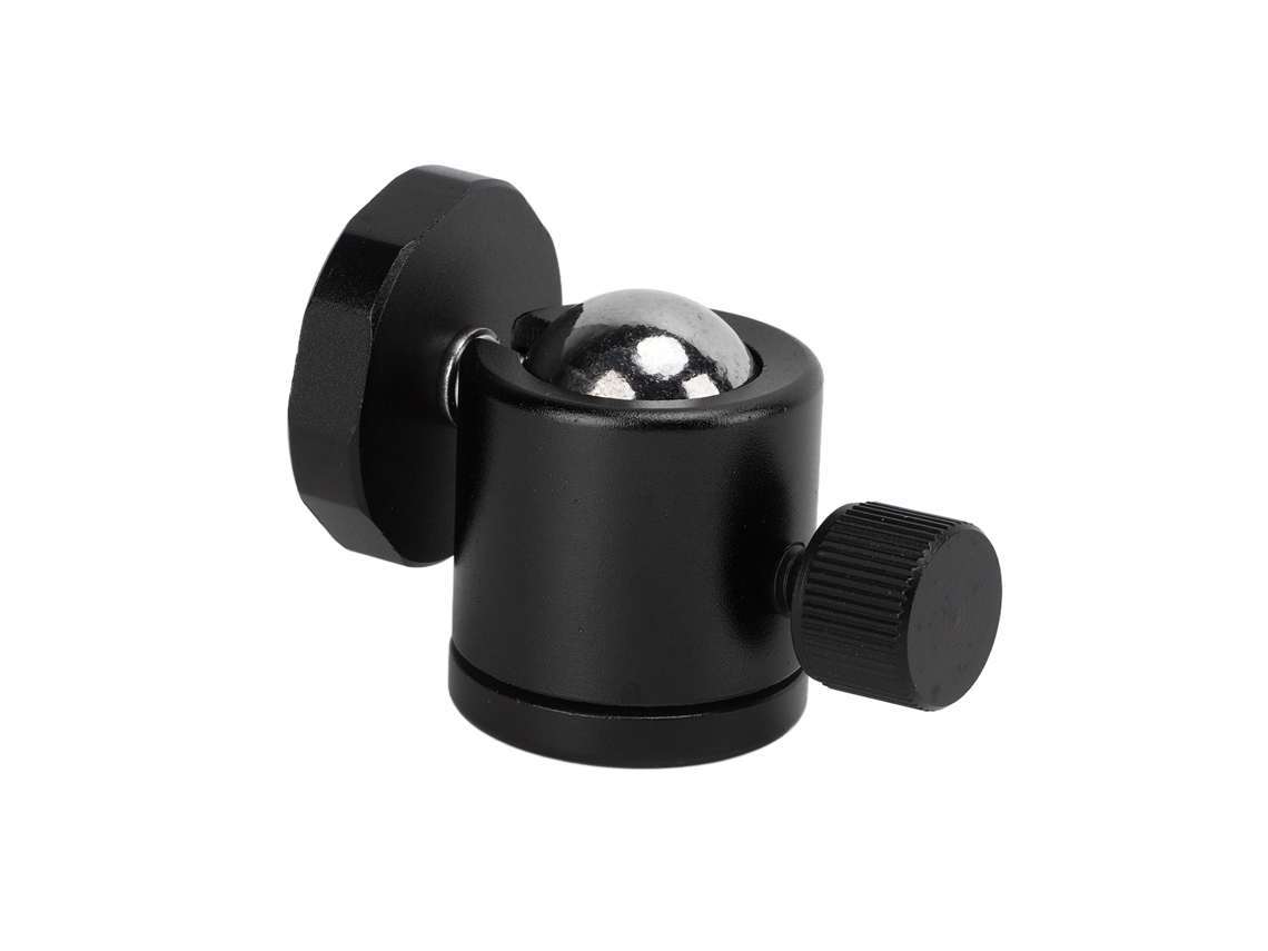 Cabeça De Bola Para Tripé De Alumínio Fundido Universal 360° Rotativa Com Parafuso De 1/4" Para Câmera Slr Preta