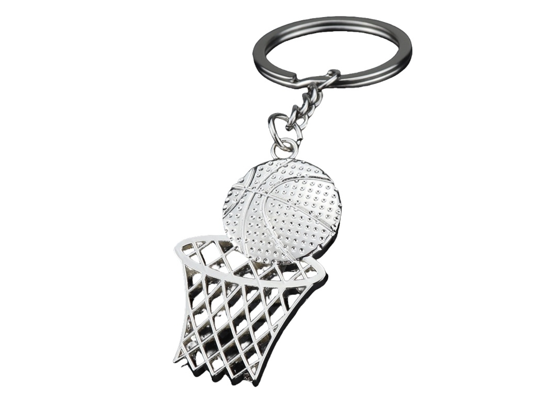 Chaveiro de Basquete - Presente para Fãs da NBA Prata INF