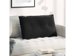 Vidaxl Travesseiro Para Costas Preto 80 X 50 Cm