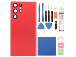 Vidro Traseiro LAXISCREED Samsung S22 Ultra S908 Vermelho