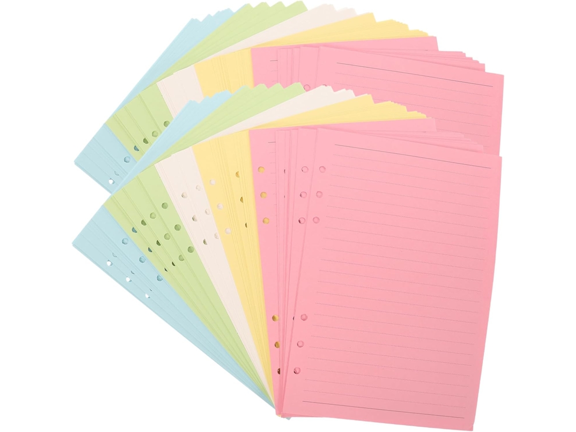 Pacote com 2 Folhas de Papel Reposição para Cadernos e Fichários Tamanho A5. 21,00 X 14,80 0,01 Cm Polegadas