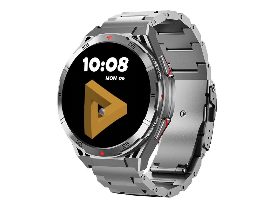 Smartwatch X2b Gps De Dupla Frequência Amoled Barómetro Bússola (prateado)