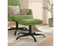 Vidaxl Apoio De Pés 60x60x36 Cm Veludo Verde-claro