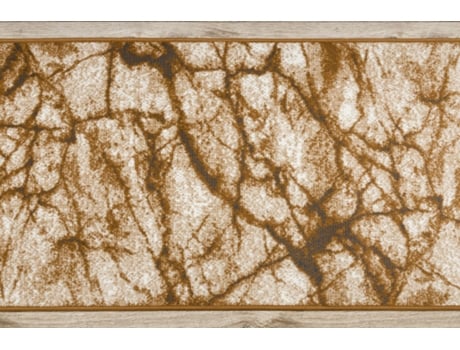 Passadeira Bcf Morad Marmur Mármore Bege/Ouro Cinza 100 cm