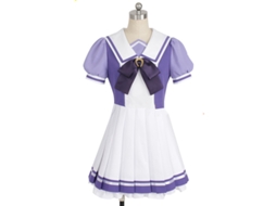 Jockey Girl Cos Fantasia Cosplay Mejiro Mcqueen Uniforme Manga Curta S