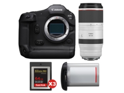 Eos R1 + Rf 100 500mm F/4.5 7.1 L Is Usm + 3 Sandisk 64gb Extreme Pro Cfexpress Type B + Canon Lp e19 + Ebook Pricedirect CANON