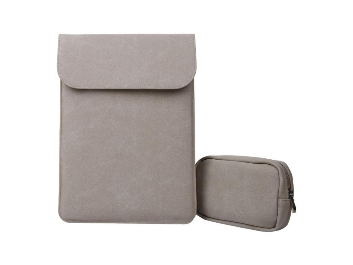 Bolsa Para Laptop 13,3 Polegadas, Resistente À Água, Em Couro Pu E Couro Sintético, Cor Cinza Elysve