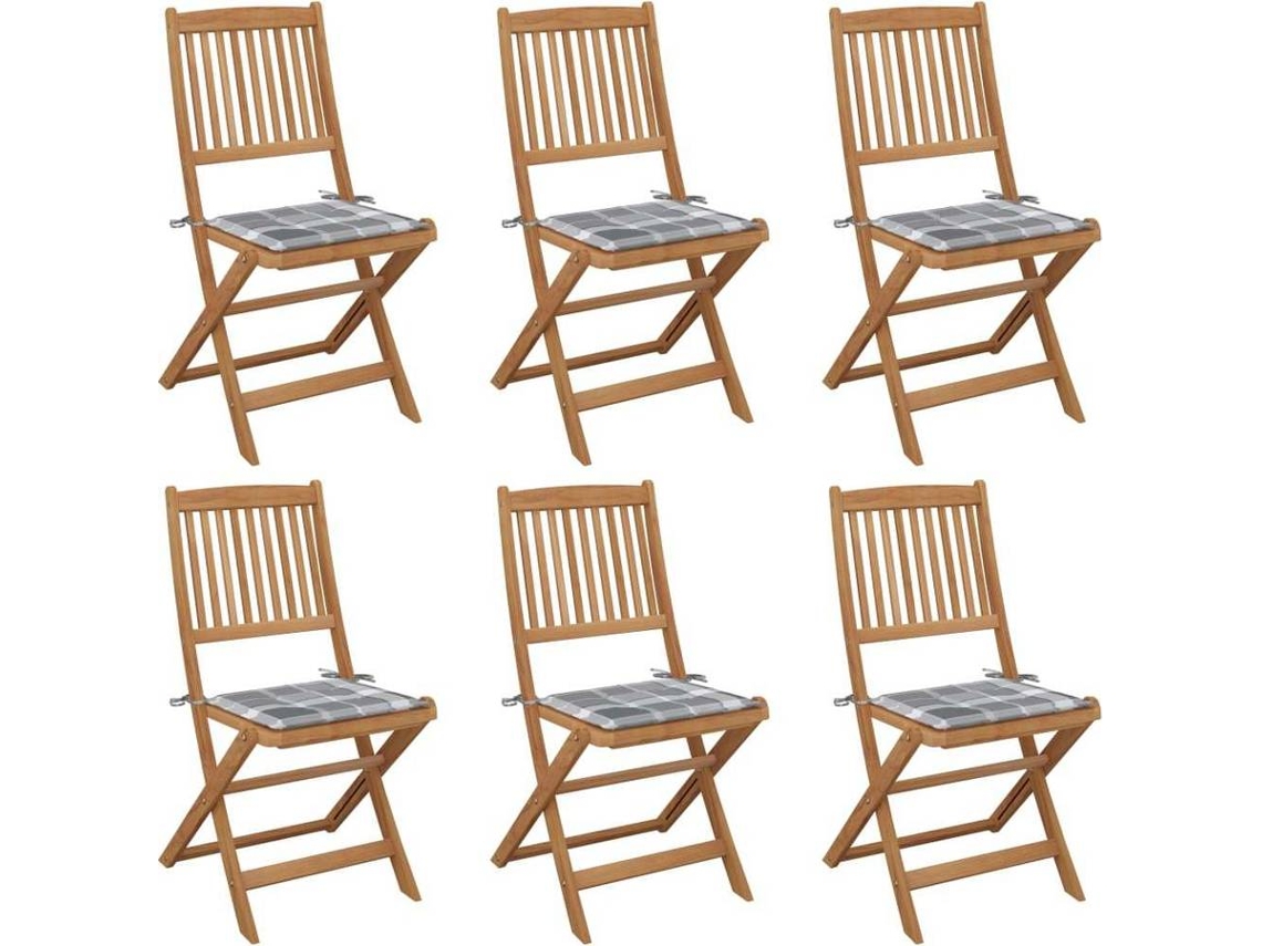 Folding Chair, Folding Chairs Vidaxl Cinzeto Madeira De Acácia (n/a)