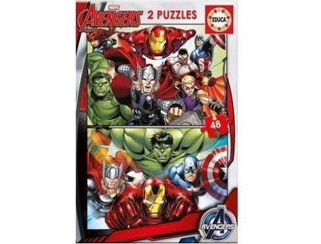 Puzzle Infantil Marvel Avengers  (2 x 48 pcs)