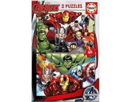 Puzzle Infantil Marvel Avengers  (2 x 48 pcs)