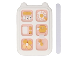 Primerox brinquedo de Tabuleiro Sensorial para Bebê Aprendizagem Habilidades Motoras Fina Viagem Coral Rosa