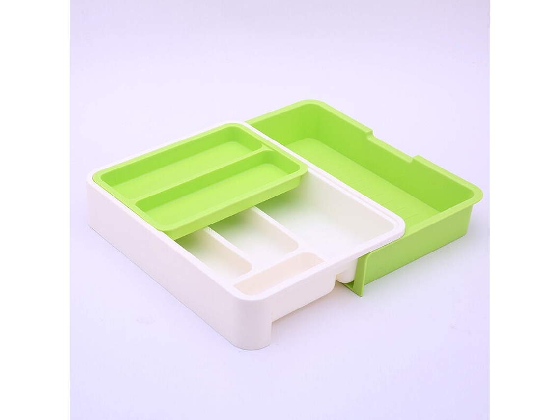 Lurelia Bandeja Para Talheres, Expansível, Em Plástico, 7 Compartimentos, Para Gaveta De Cozinha, 23,5 X 31,5 Cm