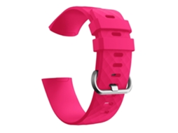 Pulseira de substituição de silicone com grãos de diamante para smartwatch Fitbit Charge3/Charge4 Ly Ebike (grande)