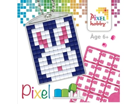 Kit Criativo Pixel Chaveiro 4x3cm Coelho Pixel Kit