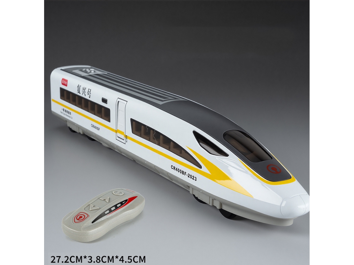 (versão Com Controle Remoto 1, Branca) Modelo De Trem De Alta Velocidade Em Escala 11:60, Com Luzes E Efeitos Sonoros, Feito De Metal.